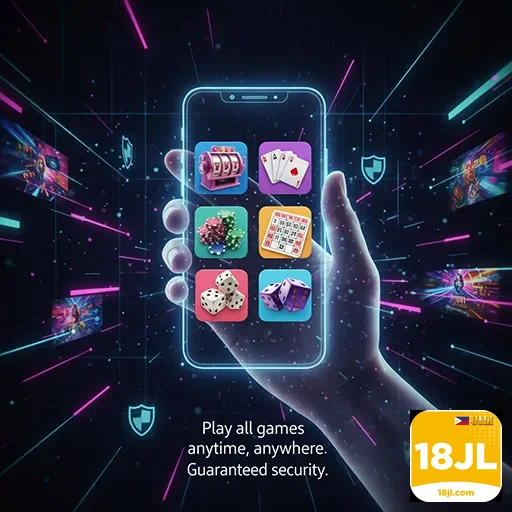 Mobile player enjoying casino games with bonuses